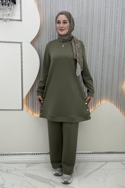 İlayda Pantolonlu Takım Haki