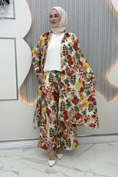 İlkyaz Pantolonlu Takım Kiremit