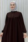 İlsu Elbise Kahverengi