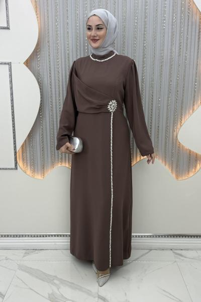 Kışmasalı Abiye Kahverengi