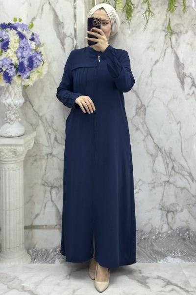 Kolu pilise detaylı ferace  Lacivert