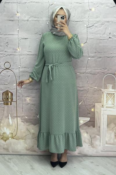 Luzi elbise Mint Yeşili