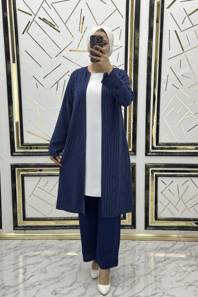 Maksim çizgili takım Lacivert