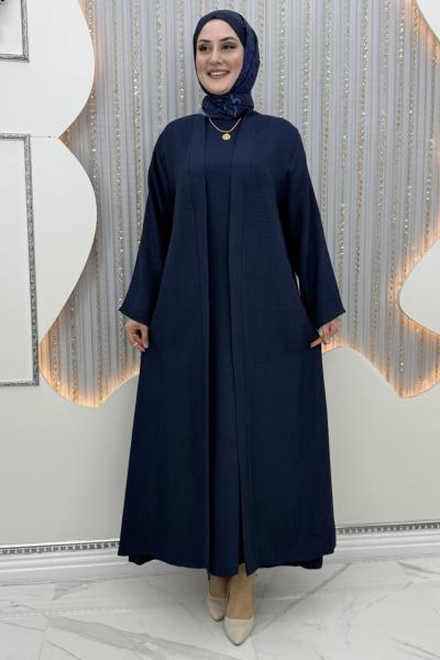 Miner Elbiseli Hırka Lacivert