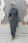 Minimal Pantolonlu Takım Gri