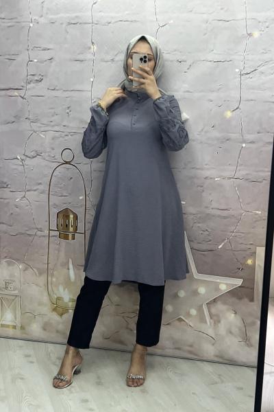 Nakış tunik  Gri
