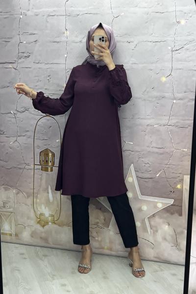 Nakış tunik  Mürdüm
