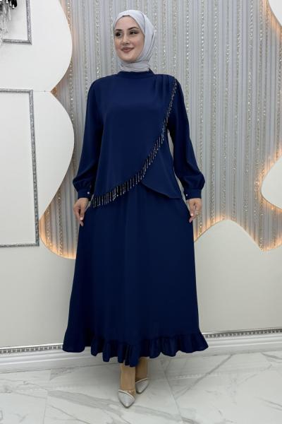 Nazik etekli takım Mavi