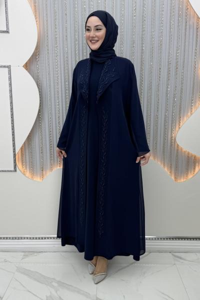 Nefsun Elbiseli Hırka Lacivert