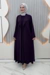 Nefsun Elbiseli Hırka  Mor