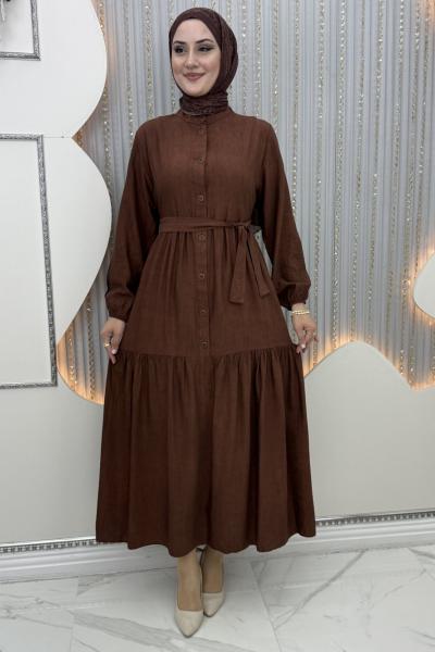 Nihal elbise Kahverengi