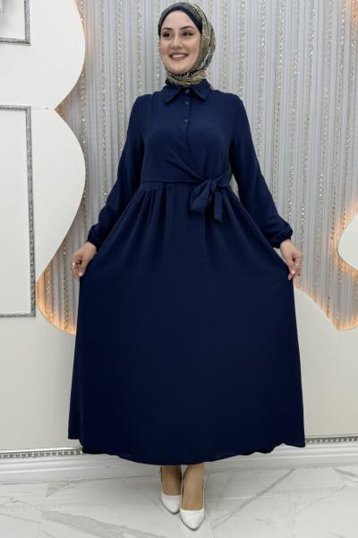 Nisa Elbise Lacivert