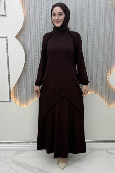 Nüha Elbise Kahverengi