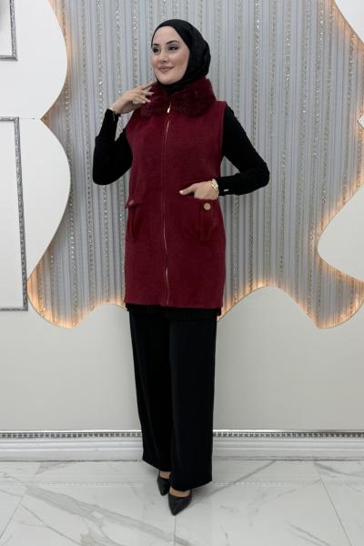 Özge Yelek Bordo