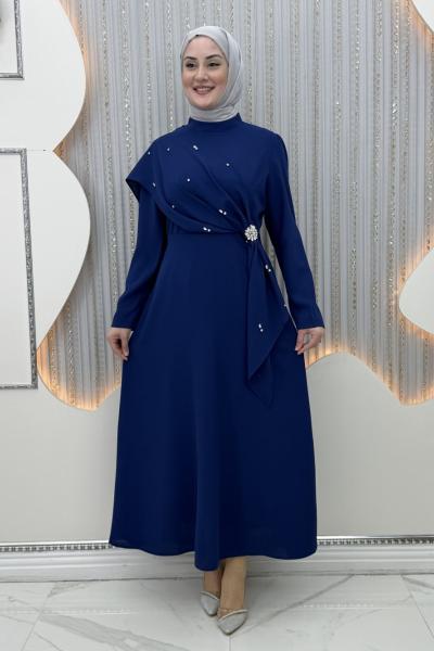 Parıltı Abiye Mavi