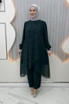Parlayan Pantolonlu Takım Zümrüt