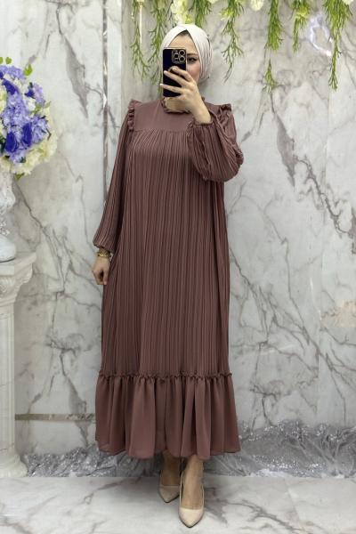 Peri Şifon Elbise Gül