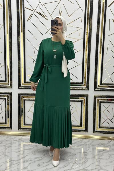 Piliseli düşsel elbise  Zümrüt