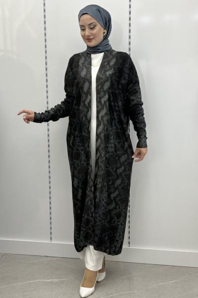 Pırıltı Triko Hırka Antrasit