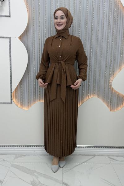 Pırıltı Etekli Takım Taba