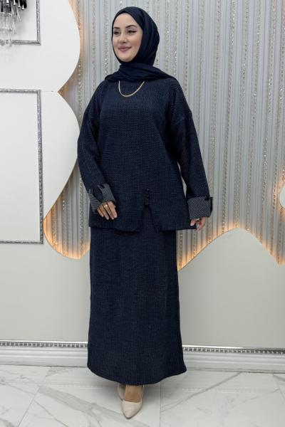 Safiye Etekli Takım Lacivert