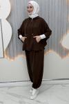Şalvar 2’li takım Kahverengi