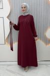 Sare Elbise Bordo