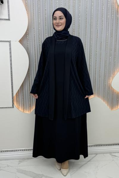 Selen Elbiseli Hırka Lacivert