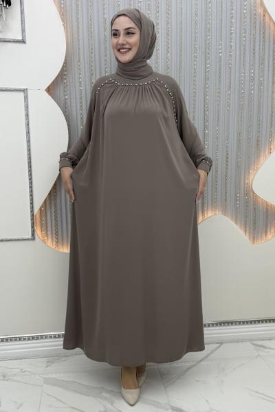 Selvi elbise Nefti Yeşili Taş Rengi