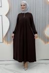 Serenay Elbise Kahverengi