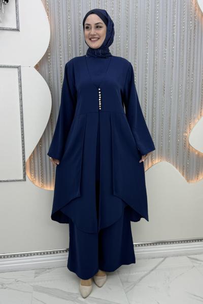 Sibel 3’lü takım Lacivert