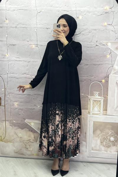 Vera etekli takım  Siyah