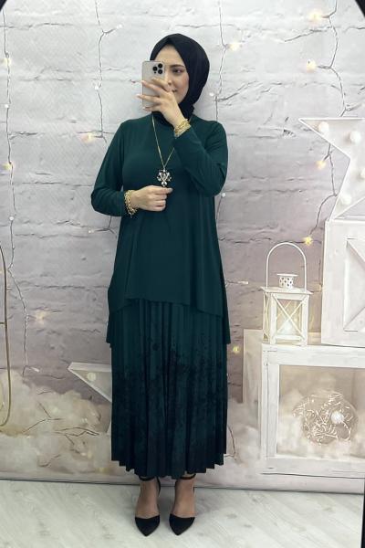 Vera etekli takım  Zümrüt