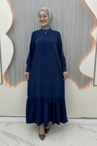 Vira elbise Lacivert