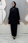 Vuslat Pantolonlu Takım Siyah