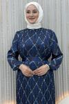 Yaldız Elbise Lacivert
