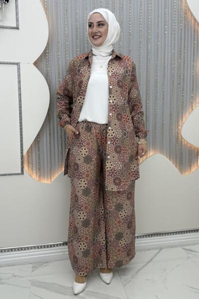 Yazçiçeği pantolonlu takım Turuncu