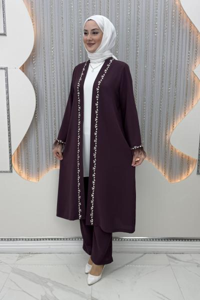 Yonca Pantolonlu Takım Mor