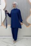 Zerda Pantolonlu Takım Lacivert
