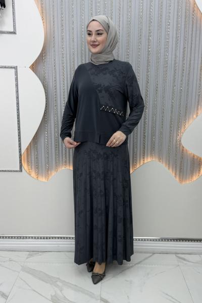 Zernişah Etekli Takım Antrasit