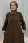 Zuhal Elbise Kahverengi