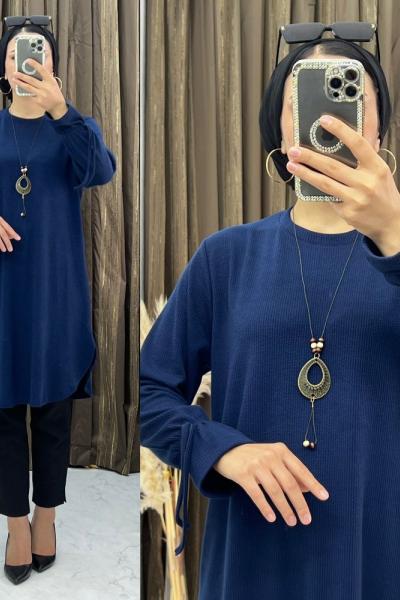 3251 Naz Tunik Lacivert  Lacivert