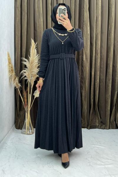 3265 Damlam Elbise Siyah