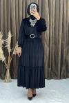 3267 Cansu Kadife Elbise