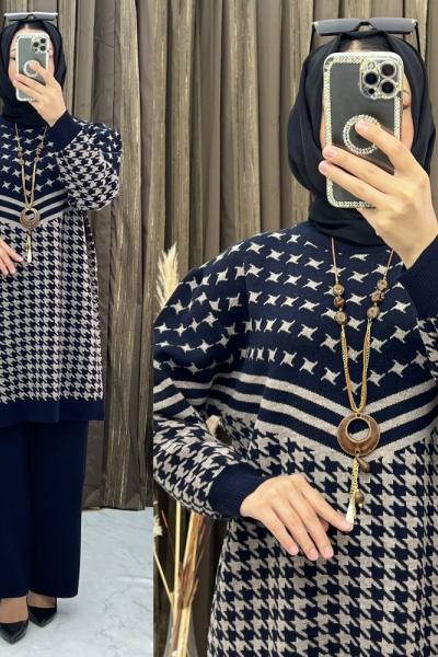 3268 Seren Triko Takım Lacivert Lacivert