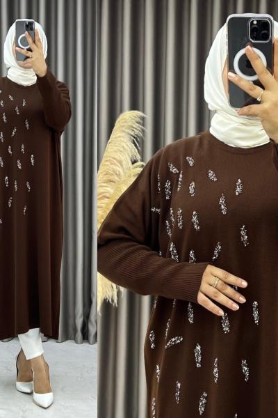 3282 Sina Tunik Kahve Kahverengi