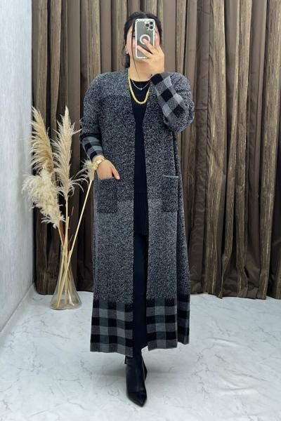 3286 Dilemnaz Hırka Siyah Siyah