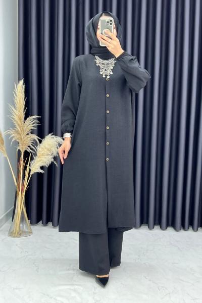 3329 Gülümser Takım Siyah Siyah