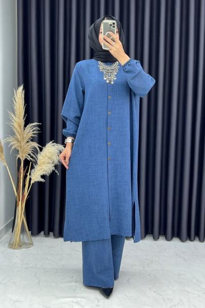 3329 Gülümser Takım Mavi Mavi