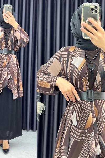 3344 Karayel 2 li Takım KAHVE Kahverengi